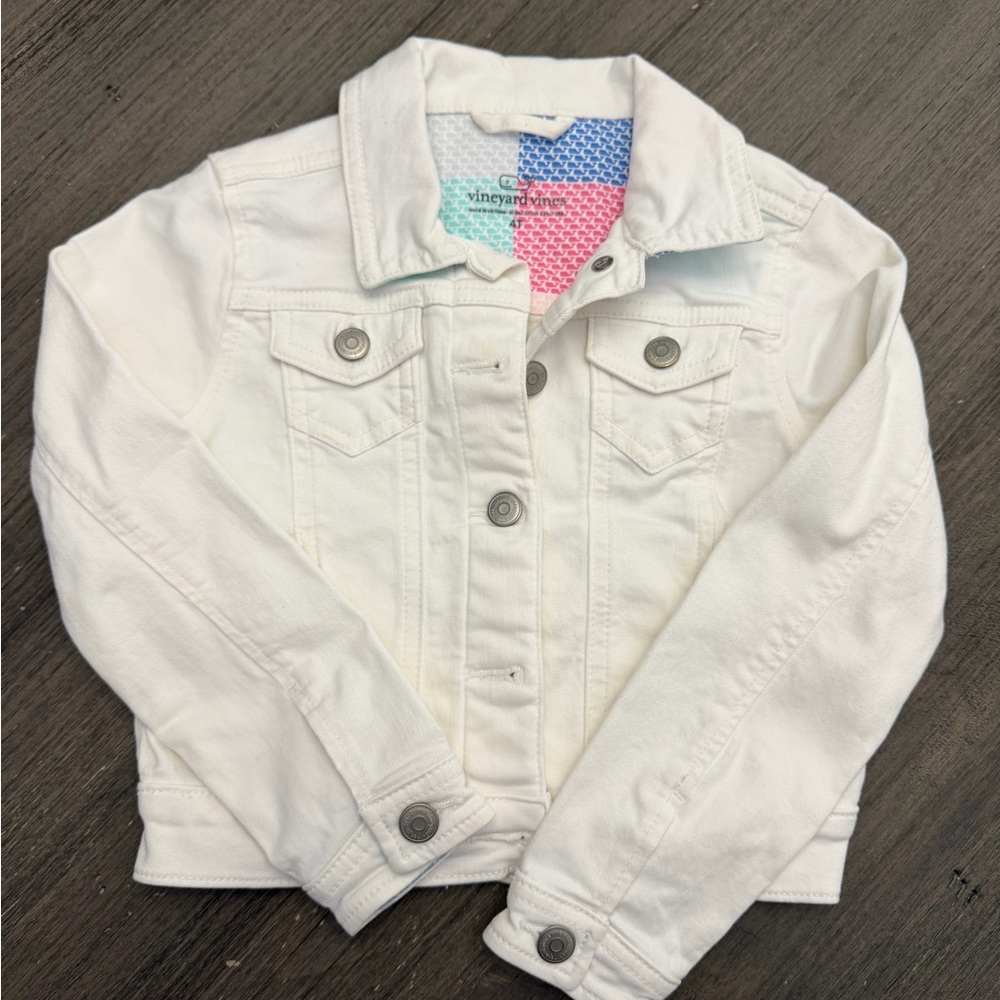 Vineyard Vines Kids Cream Jean Jacket